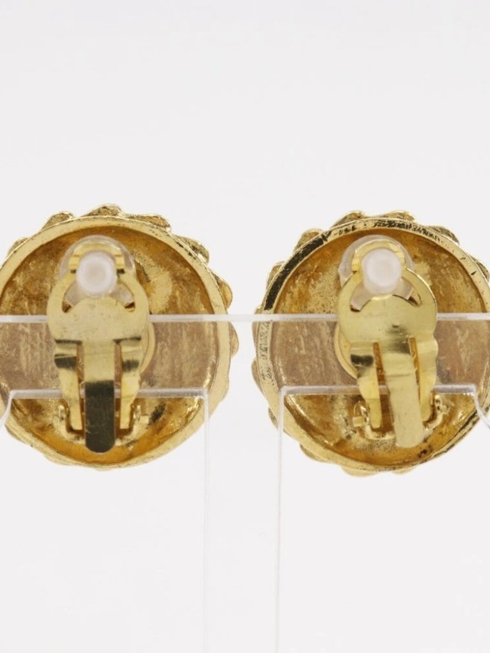 CHANEL Coco Mademoiselle Earring vintage Plated Gold 21.2g Women - Picture 5 of 9